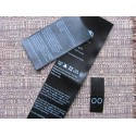 Black satin labels 15x55mm (100 pcs.)