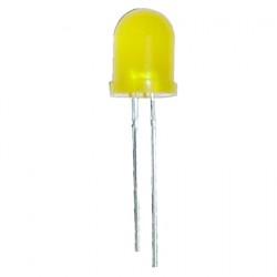 Šv. diodas 10mm geltonas/geltona šviesa
