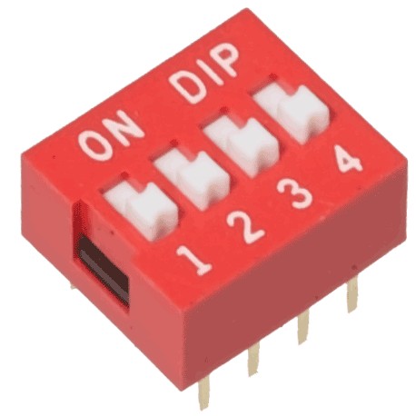 DIP mini jungiklių blokas 4j