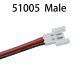 Molex 51005 Vyr. lizdas su laidais 2pin