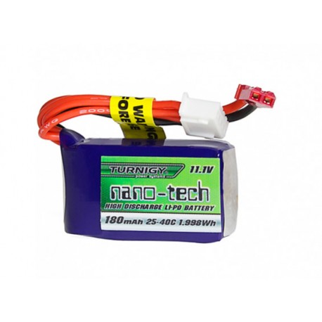 Turnigy nano-tech 180mAh 11,1V 3S 25C-40C LiPo akumuliatorių baterija