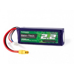 Turnigy nano-tech 2200mAh 11,1V 3S 25C-50C LiPo akumuliatorių baterija su XT60