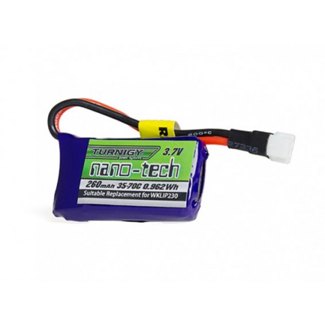 Turnigy nano-tech 260mAh 1S 3,7V 35C-70C LiPo akumuliatorių baterija