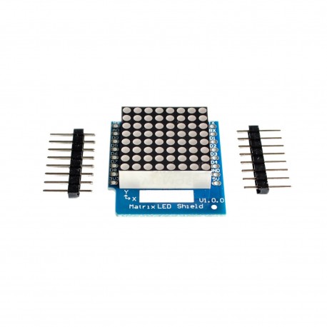 WeMos D1 mini 8x8 LED matricos plokštė