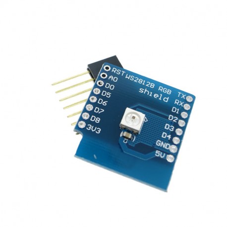 WeMos D1 mini WS2812B RGB LED plokštė