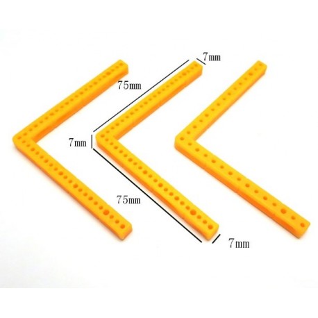 Tvirtinimo elementas - kampinis 75 x 75 x 7 x 7 mm