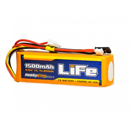 HobbyKing LiFe 1500mAh 9,9V 3S LiFePo4 akumuliatorių baterija