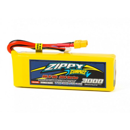 Zippy Compact 3000mAh 18,5V 5S 20C-40C LiPo akumuliatorių baterija