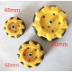 Mecanum ratų (d48mm) komplektas (2+2vnt.)