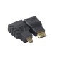 1,5m HDMI kabelis su HDMI mini ir HDMI micro adapteriais