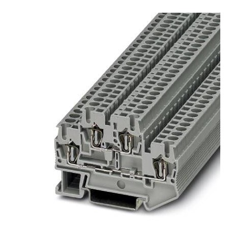 DIN bėgelio rinklė STTB2.5 (2x2 kontaktai fiksuojami spyruokle, iki 2,5mm2) mėlyna