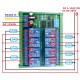 RS485 8 kanalų 12V DC relių Modbus RTU modulis su DIN laikikliu