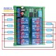 RS485 8 kanalų 12V DC relių Modbus RTU modulis su DIN laikikliu