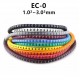 Minkštų laido žymeklių EC-0 rinkinys (10x50vnt.)