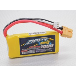 ZIPPY Compact 1000mAh 7,4V 2S 25C-35C LiPo akumuliatorių baterija su XT60