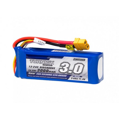 Turnigy 3000mAh 13V 3S 12C-24C LiHV akumuliatorių baterija