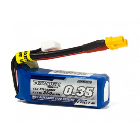 Turnigy 350mAh 7,4V 2S 45C-90C LiPo akumuliatorių baterija