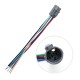 5 kontaktų lizdas 16mm jungikliams su LED