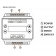 Puslaidininkinis LED skydelių dimeris DMX302 (Trailing edge, AC90V-240V 3 kanalai po 1A, DMX)