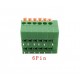 Lituojama kontaktinė kaladėlė KF-141R-6P (2,54mm) kampinė