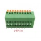 Lituojama kontaktinė kaladėlė KF-141R-10P (2,54mm) kampinė