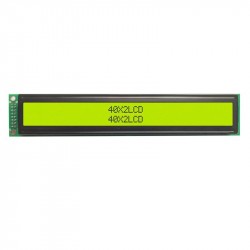 EN-RU 2x40 simbolių LCD modulis su geltonu pašvietimu