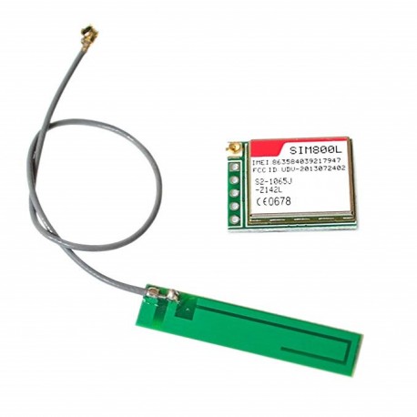 GSM GPRS modulis SIM800L micro su PCB antena