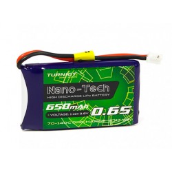 Turnigy nano-tech Plus 650mAh 1S 3,7V 70C-140C LiPo akumuliatorių baterija su JST-PH