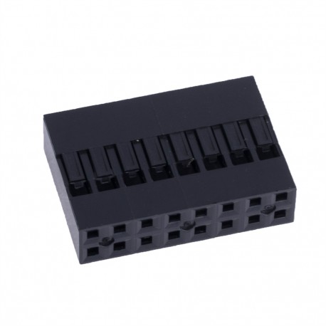 2x8P korpusas 2,54mm laidų kontaktų grupavimui