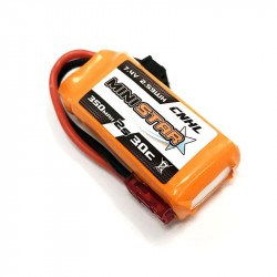 CNHL MiniStar 350mAh 7,4V 2S 30C-60C LiPo akumuliatorių baterija su JST