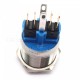 Metalinis fiksuojantis NO+NC jungiklis su 12-24V LED pašvietimu (žalias)