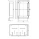Prie DIN bėgelio tvirtinama dėžutė 145x90x40mm (8M)