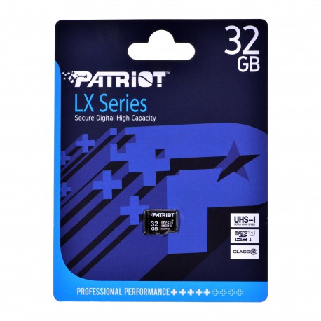 UHS I U1 Class10 MicroSDHC atminties kortelė Patriot LX Series 32Gb