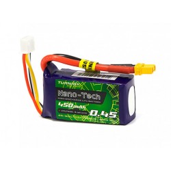 Turnigy nano-tech 450mAh 11,1V 3S 45C-90C LiPo akumuliatorių baterija su XT30