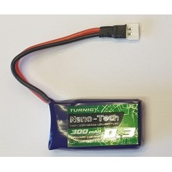 Turnigy nano-tech 300mAh 1S 3,7V 45-90C LiPo akumuliatorių baterija su 51005 Molex