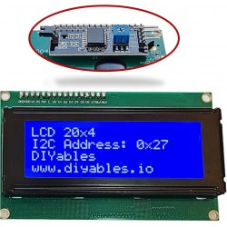 4x20 simbolių LCD modulis su mėlynu pašvietimu ir I2C moduliu