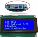 4x20 simbolių LCD modulis su mėlynu pašvietimu ir I2C moduliu