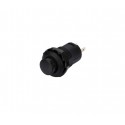 12mm SPST mygtukas (nefiksuojantis, NO, juodas)