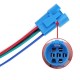 5 kontaktų lizdas 16mm jungikliams su LED