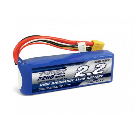 Turnigy 2200mAh 11,1V 3S 25C-35C LiPo akumuliatorių baterija
