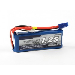 Turnigy 1250mAh 7,4V 2S 20C-40C LiPo akumuliatorių baterija su EC3