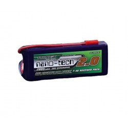 Turnigy nano-tech 2000mAh 7,4V 2S 20C-40C LiPo akumuliatorių baterija su JST-RCY