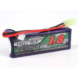 Turnigy nano-tech 1800mAh 11,1V 3S 25C-50C LiPo akumuliatorių baterija su mini-Tamiya