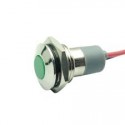 Metalinis 10mm indikatorius su 230V LED pašvietimu (IP67 žalias)