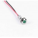 Metalinis 8mm indikatorius su 230V LED pašvietimu (IP67 žalias)