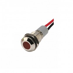 Metalinis 8mm indikatorius su 230V LED pašvietimu (IP67 žalias)