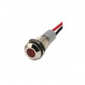 Metalinis 8mm indikatorius su 230V LED pašvietimu (IP67 raudonas)