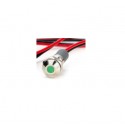 Metalinis 6mm indikatorius su 230V LED pašvietimu (IP67 žalias)