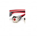 Metalinis 6mm indikatorius su 230V LED pašvietimu (IP67 raudonas)