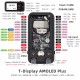 TTGO T-Display Amoled Plus (ESP32-S3R8 su 1,91" touchScreen ekranu ir korpusu)